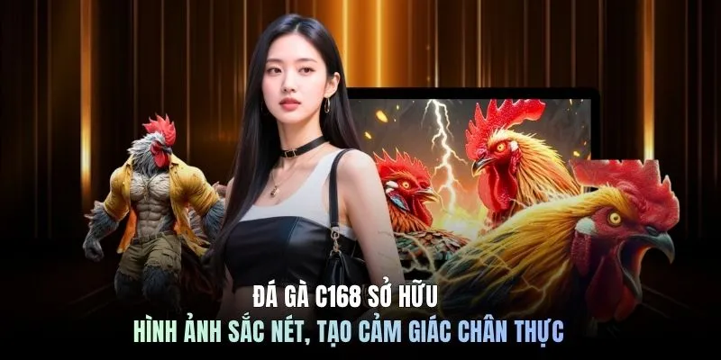 Đá gà C168 sở hữu hình ảnh sắc nét, tạo cảm giác chân thực